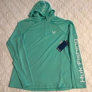 Huk Sea Foam Green Hooded Rash Guard